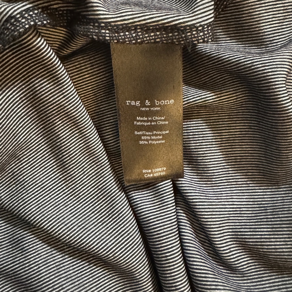 Rag & Bone NWT grey stripe midi length tank dress sz XS - Picture 7 of 7